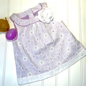 Janie and Jack Sleeveless Floral Lace Top 2T